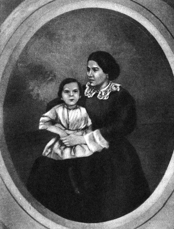 О. С. Чернышевская с сыном Александром. Фото 1862 года