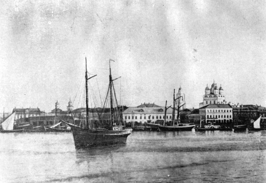 Астрахань 1880-х годов. Вид города с Волги